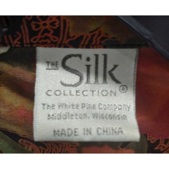 Vintage Silk Collection Black Floral Dress Belted Western Retro Sz M - Picture 3 of 4